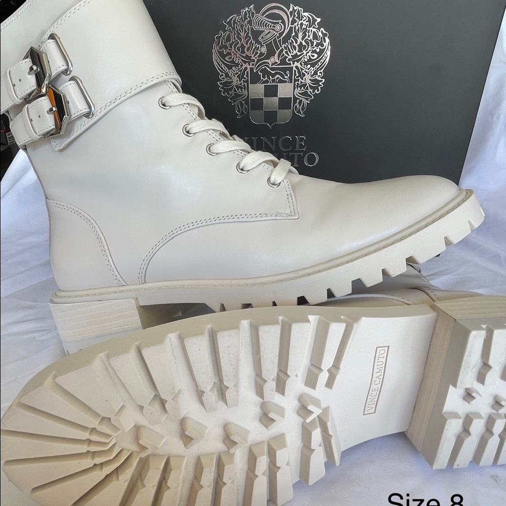 New Women’s Vince Camuto Leather Lace Up Boots